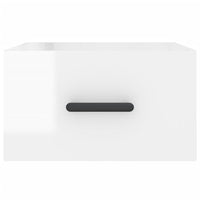 Comodini a Muro 2 pz Bianco Lucido 35x35x20 cm 829841