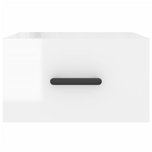 Comodini a Muro 2 pz Bianco Lucido 35x35x20 cm 829841