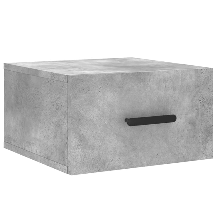 Comodini a Muro 2 pz-Set di 2 Tavolino da notte Grigio Cemento 35x35x20 cm 614647
