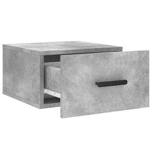 Comodini a Muro 2 pz-Set di 2 Tavolino da notte Grigio Cemento 35x35x20 cm 614647