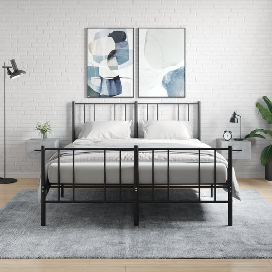 Comodini a Muro 2 pz-Set di 2 Tavolino da notte Grigio Cemento 35x35x20 cm 614647