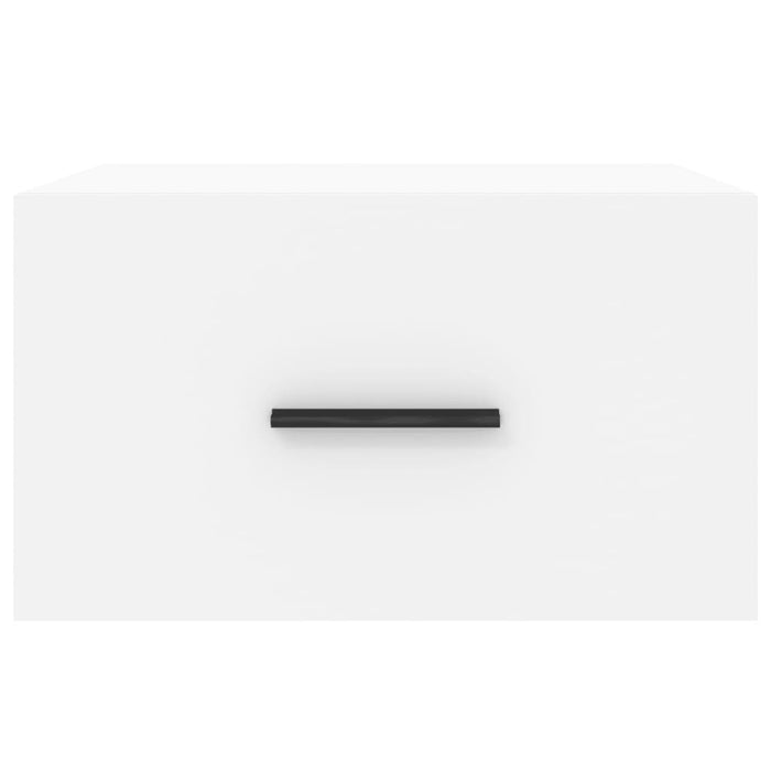 Comodino a Muro-Tavolino da notte sospeso Bianco 35x35x20 cm 226607