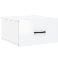 Comodini a Muro 2 pz-Set di 2 Tavolino da notte Bianco Lucido 35x35x20 cm 810239