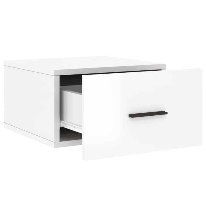Comodini a Muro 2 pz-Set di 2 Tavolino da notte Bianco Lucido 35x35x20 cm 810239