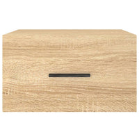 vidaXL Comodini a Muro 2 pz Rovere Sonoma 35x35x20 cm
