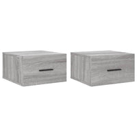 Comodini a Muro 2 pz Grigio Sonoma 35x35x20 cm 829865