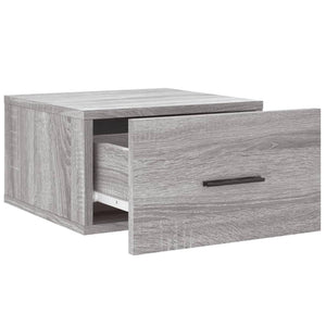 vidaXL Comodini a Muro 2 pz Grigio Sonoma 35x35x20 cm