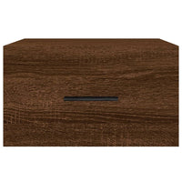Comodini a Muro 2 pz Rovere Marrone 35x35x20 cm 829867