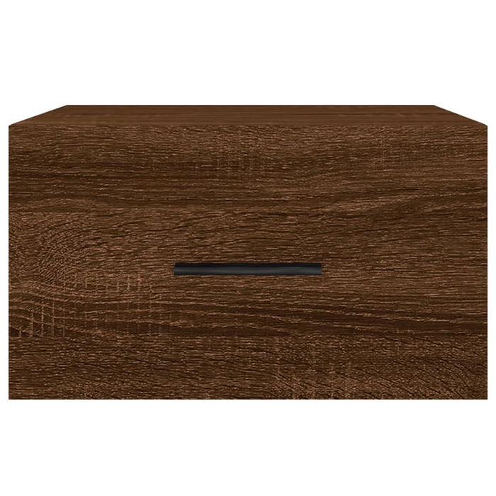 Comodini a Muro 2 pz Rovere Marrone 35x35x20 cm 829867
