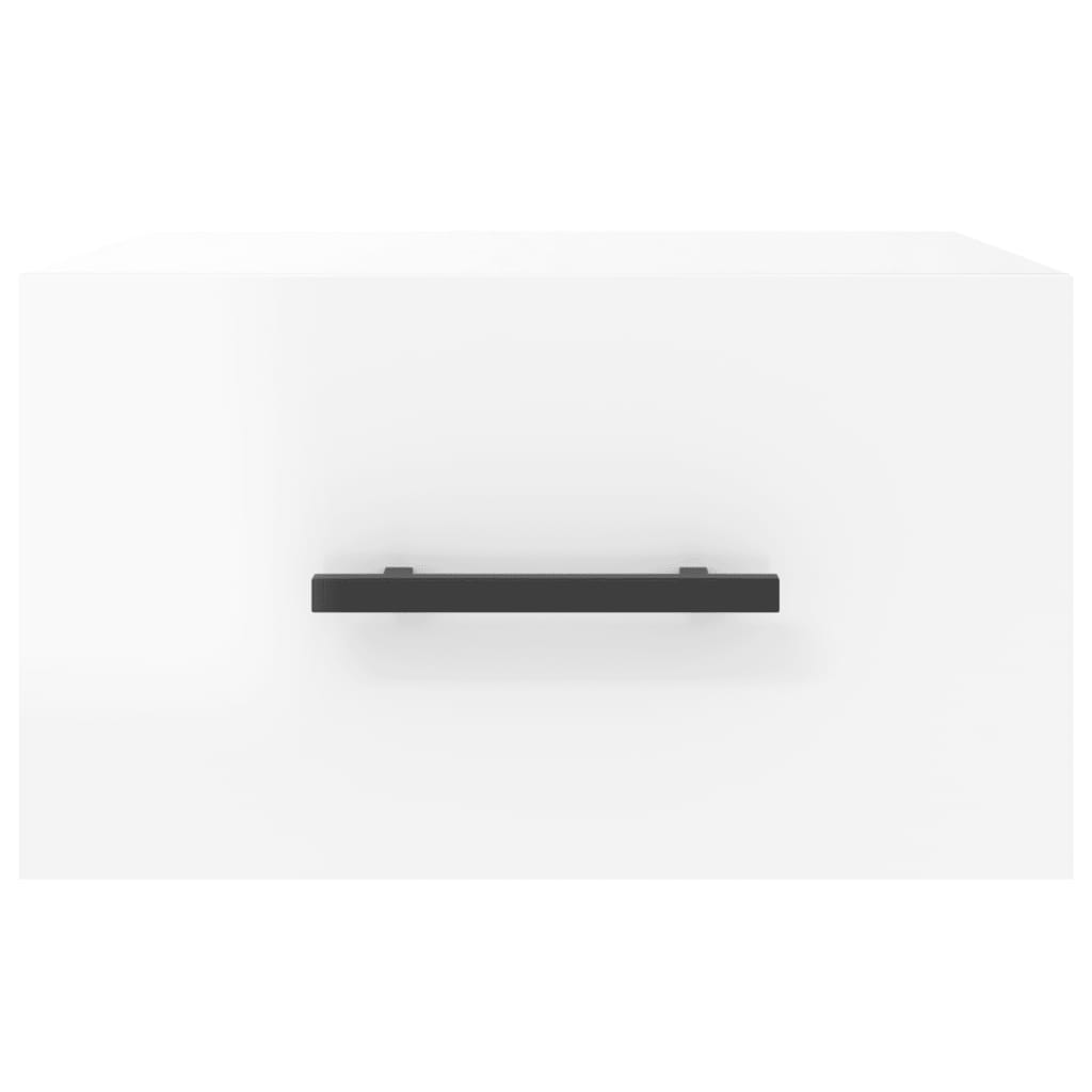 Comodini a Muro 2 pz-Set di 2 Tavolino da notte Bianco Lucido 35x35x20 cm 507224