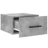 Comodino a Muro-Tavolino da notte sospeso Grigio Cemento 35x35x20 cm 930936