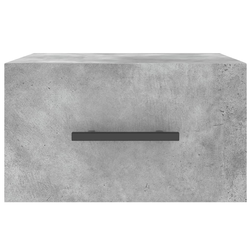 Comodini a Muro 2 pz Grigio Cemento 35x35x20 cm 829877
