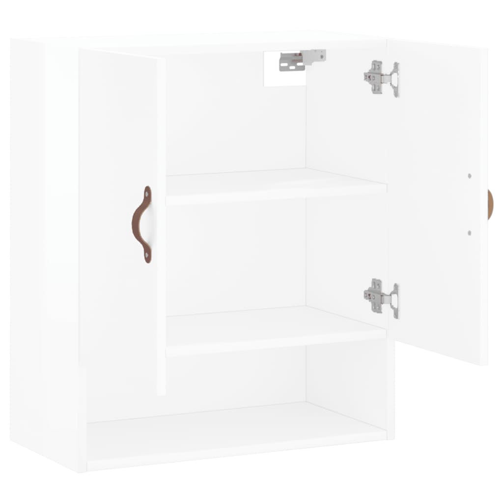 Armadietto a Muro Bianco Lucido 60x31x70 cm Legno Multistrato 829886