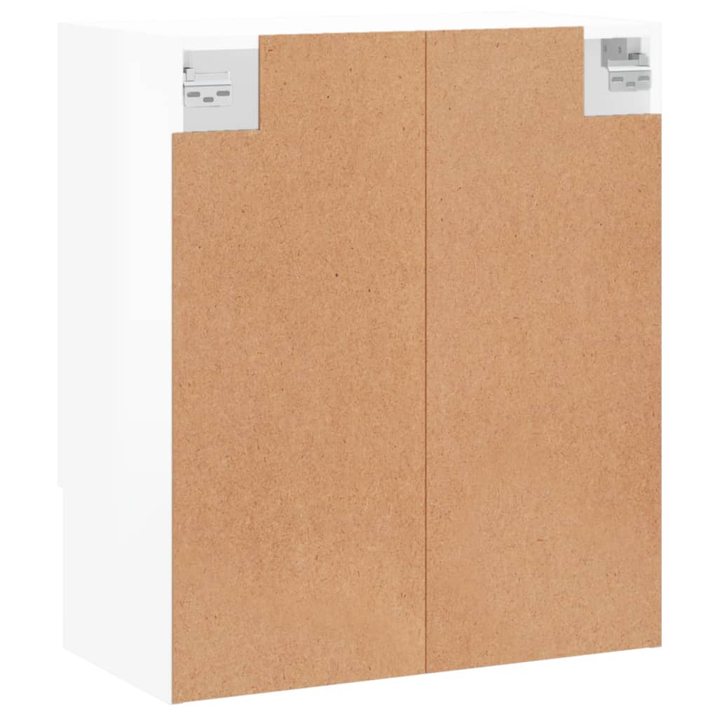 Armadietto a Muro Bianco Lucido 60x31x70 cm Legno Multistrato 829886