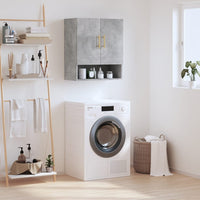 Armadietto a Muro Grigio Cemento 60x31x70 cm Legno Multistrato 829896