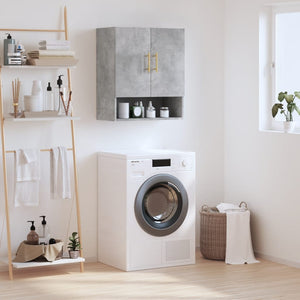 Armadietto a Muro Grigio Cemento 60x31x70 cm Legno Multistrato 829896