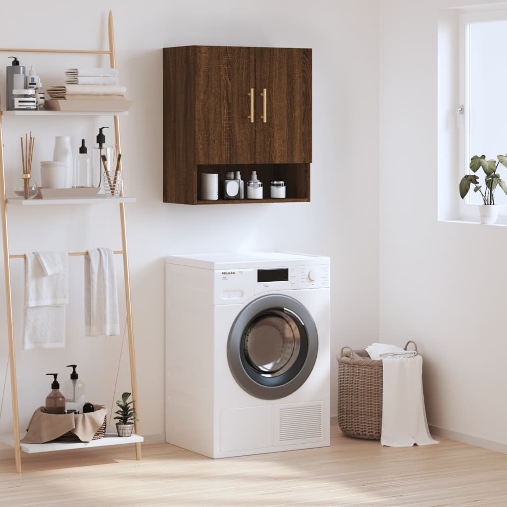 Armadietto a Muro Rovere Marrone 60x31x70 cm Legno Multistrato 829899