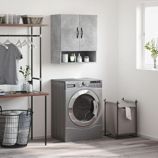 Armadietto a Muro Grigio Cemento 60x31x70 cm Legno Multistrato 829904