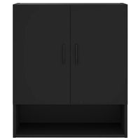 Armadietto a Muro Nero 60x31x70 cm in Legno Multistrato