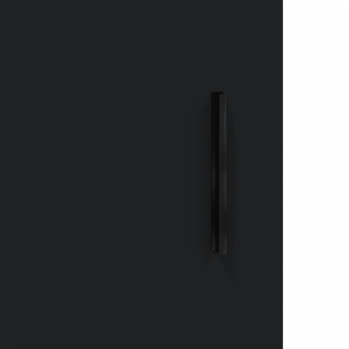 Armadietto a Muro Nero 60x31x70 cm in Legno Multistrato