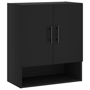 Armadietto a Muro Nero 60x31x70 cm in Legno Multistrato 829933