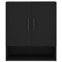 Armadietto a Muro Nero 60x31x70 cm in Legno Multistrato