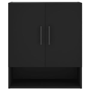 Armadietto a Muro Nero 60x31x70 cm in Legno Multistrato