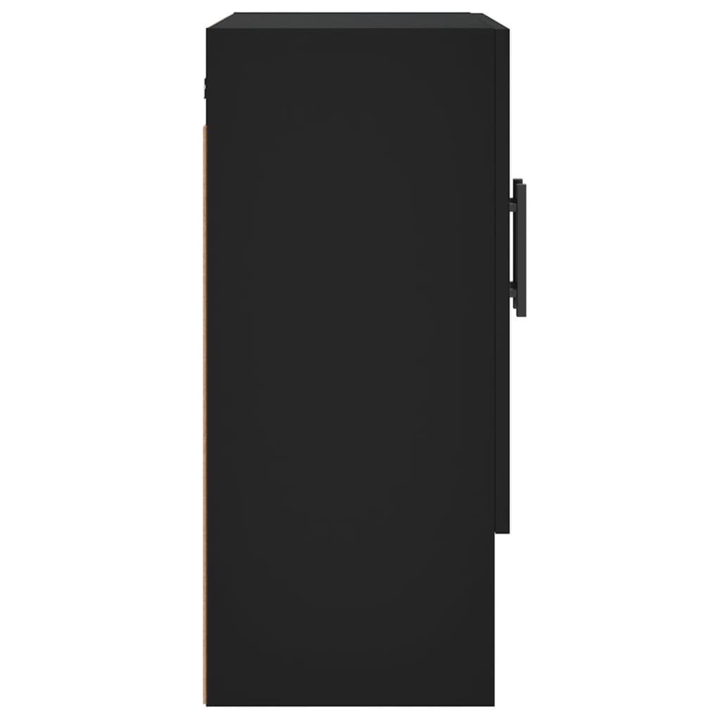 Armadietto a Muro Nero 60x31x70 cm in Legno Multistrato 829933