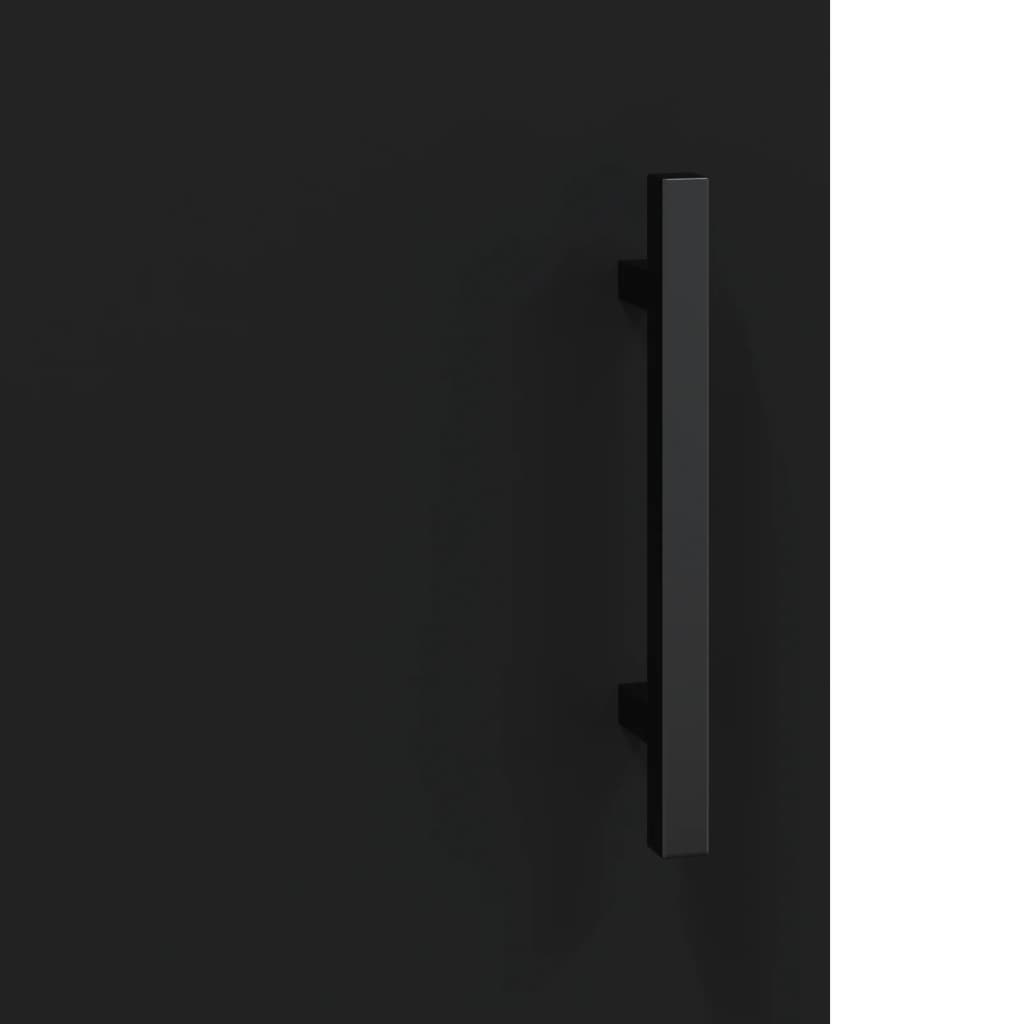 Armadietto a Muro Nero 60x31x70 cm in Legno Multistrato 829933