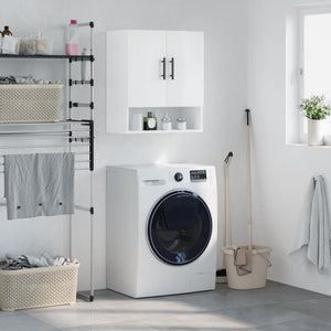 Armadietto a Muro Bianco Lucido 60x31x70 cm Legno Multistrato 829934