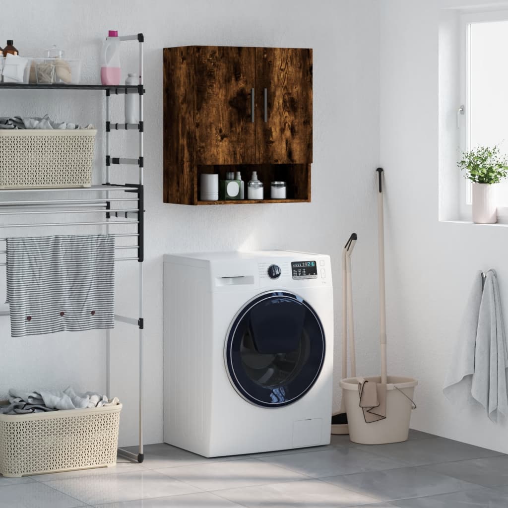 Armadietto a Muro Rovere Fumo 60x31x70 cm in Legno Multistrato 829937