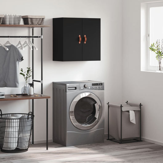 Armadietto a Muro Nero 60x31x60 cm in Legno Multistrato 829941