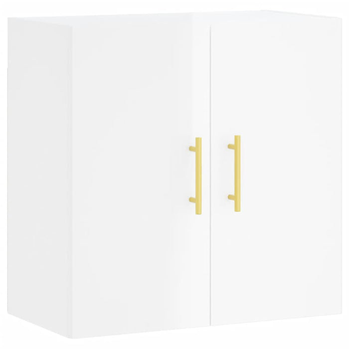 Armadietto a Muro Bianco Lucido 60x31x60 cm Legno Multistrato 829950