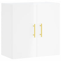 Armadietto a Muro Bianco Lucido 60x31x60 cm Legno Multistrato 829950