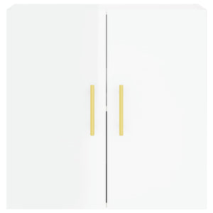 Armadietto a Muro Bianco Lucido 60x31x60 cm Legno Multistrato 829950