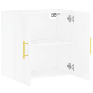 Armadietto a Muro Bianco Lucido 60x31x60 cm Legno Multistrato 829950
