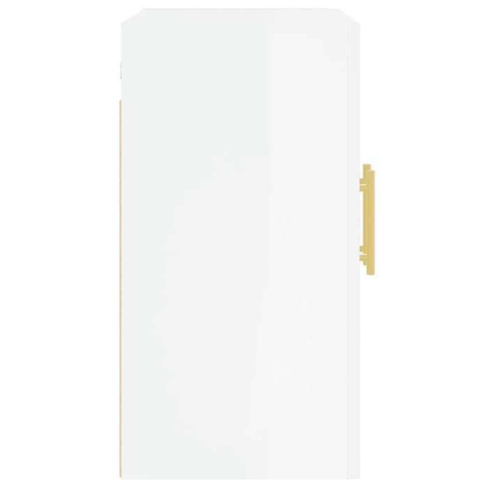 Armadietto a Muro Bianco Lucido 60x31x60 cm Legno Multistrato 829950