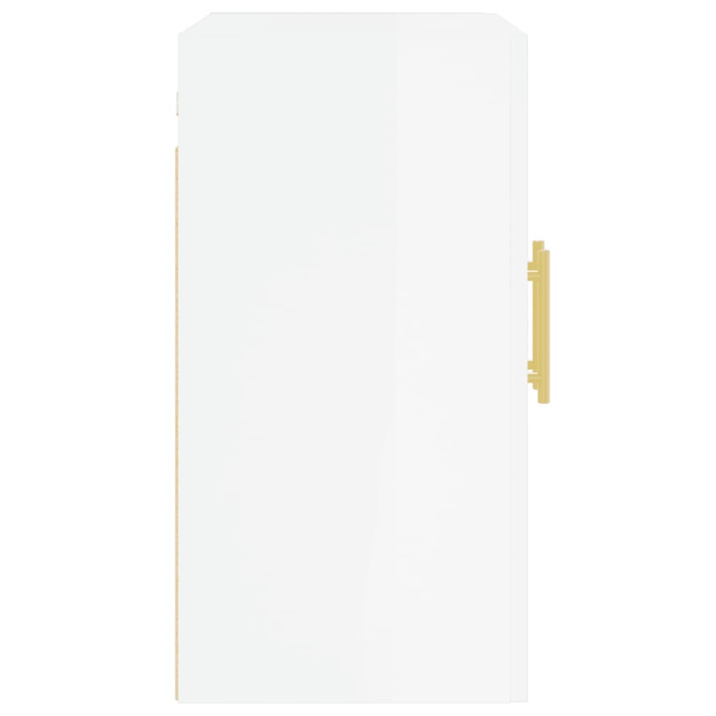Armadietto a Muro Bianco Lucido 60x31x60 cm Legno Multistrato 829950