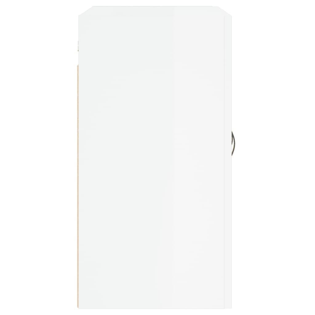 Armadietto a Muro Bianco Lucido 60x31x60 cm Legno Multistrato 829958