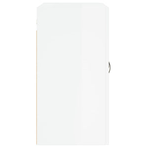 Armadietto a Muro Bianco Lucido 60x31x60 cm Legno Multistrato 829958