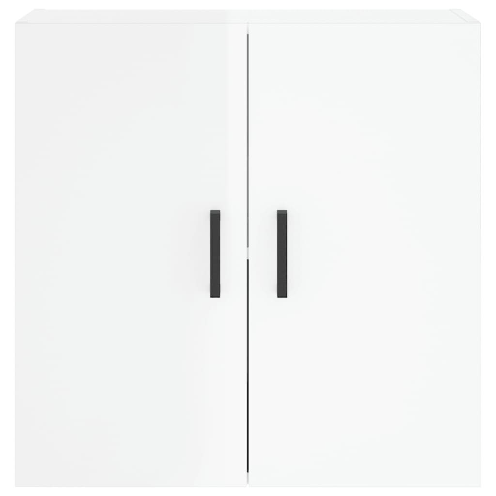 Armadietto a Muro Bianco Lucido 60x31x60 cm Legno Multistrato 829966