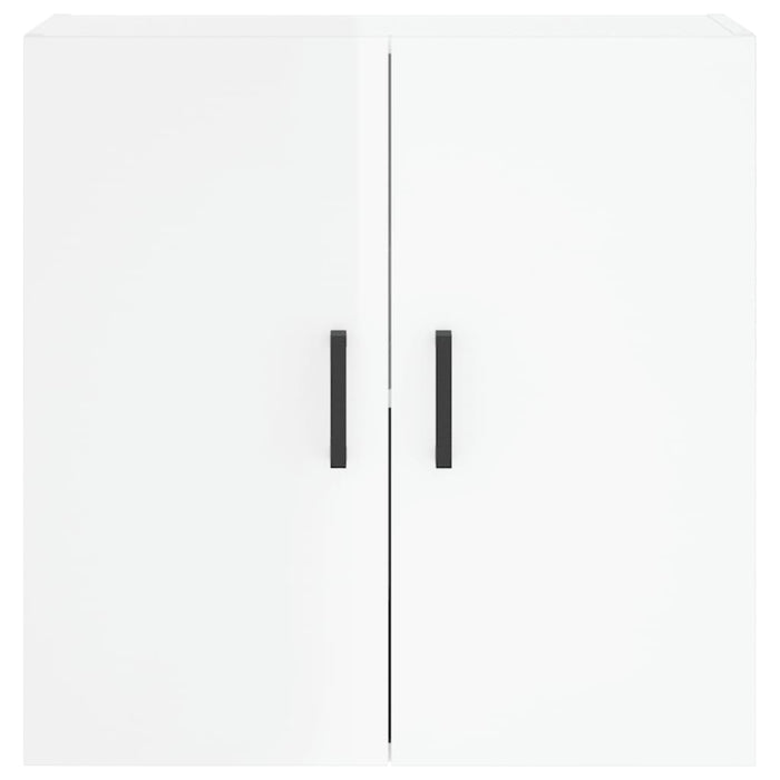Armadietto a Muro Bianco Lucido 60x31x60 cm Legno Multistrato 829966