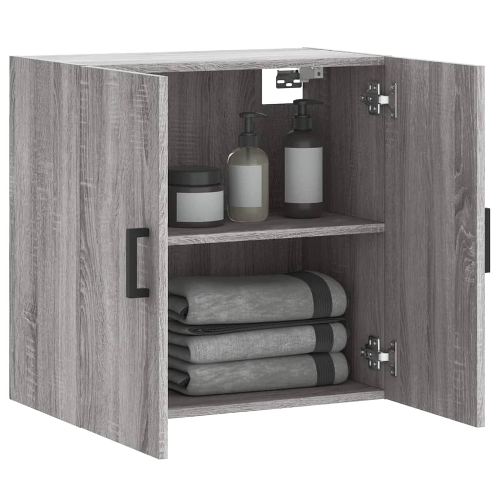 Mobile Pensile Grigio Sonoma 60x31x60 cm in Legno Multistrato 829970