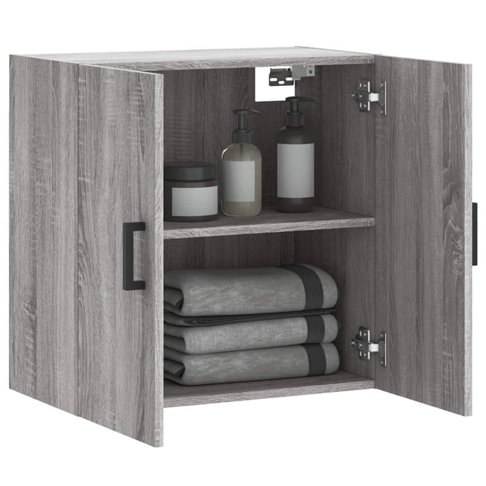 Mobile Pensile Grigio Sonoma 60x31x60 cm in Legno Multistrato 829970