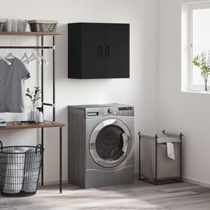 Armadietto a Muro Nero 60x31x60 cm in Legno Multistrato 829973