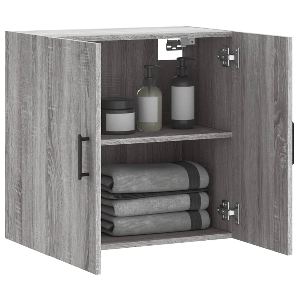Mobile Pensile Grigio Sonoma 60x31x60 cm in Legno Multistrato 829978