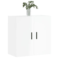 Armadietto a Muro Bianco Lucido 60x31x60 cm Legno Multistrato 829982