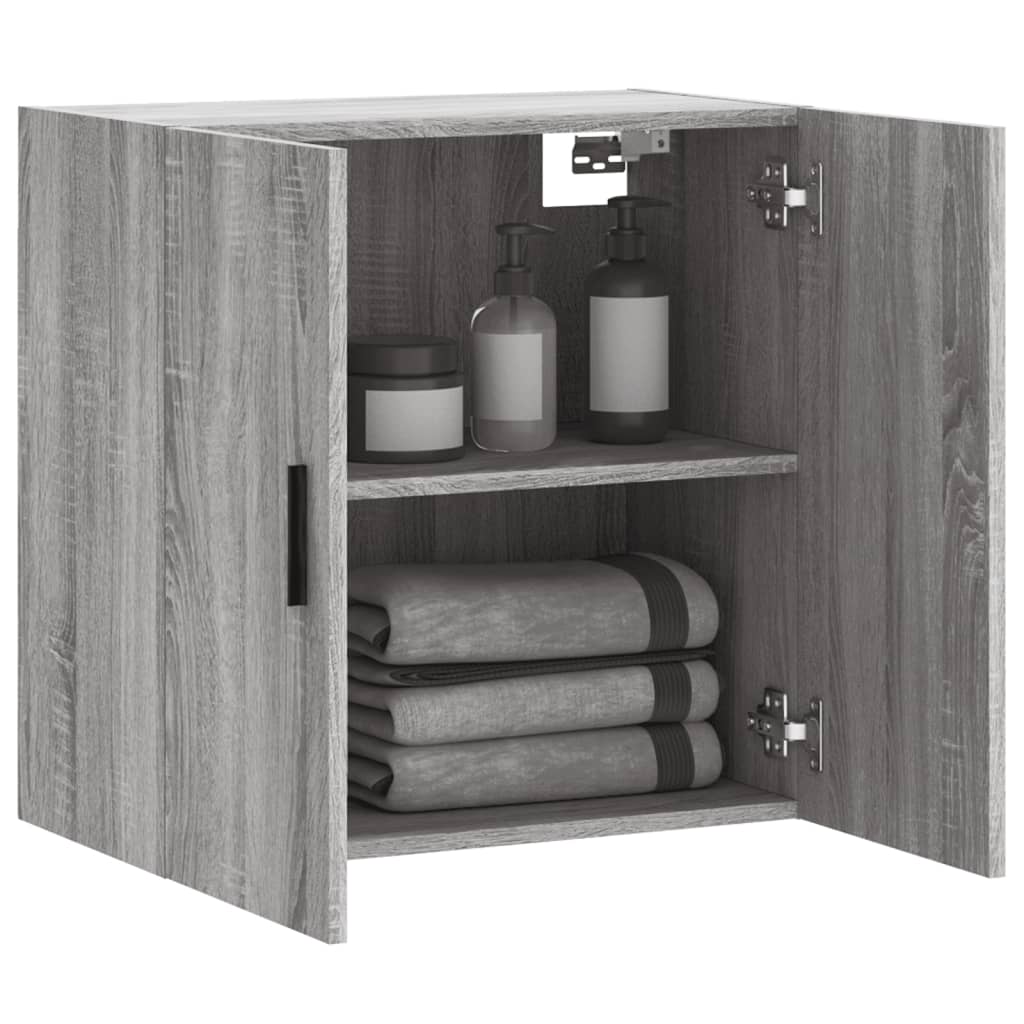 Mobile Pensile Grigio Sonoma 60x31x60 cm in Legno Multistrato 829986