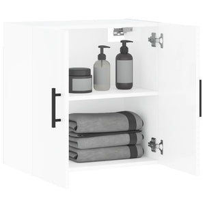 Armadietto a Muro Bianco Lucido 60x31x60 cm Legno Multistrato 829990