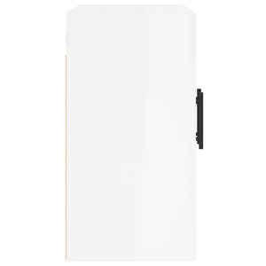 Armadietto a Muro Bianco Lucido 60x31x60 cm Legno Multistrato